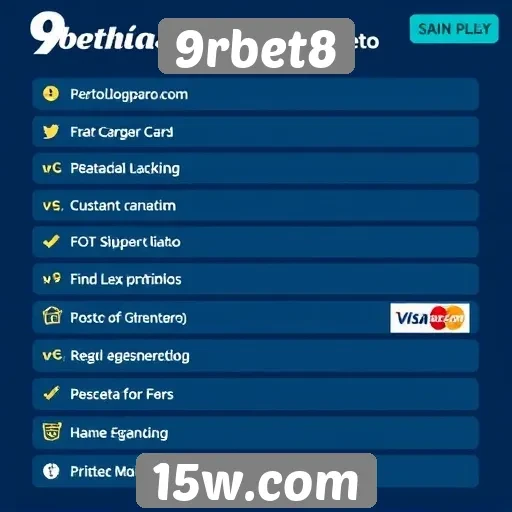 Métodos de pagamento disponíveis no 9rbet8
